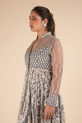 Grey And Ivory Jacket with SkirtDSC00855