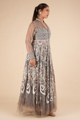 Grey And Ivory Jacket with SkirtDSC00857