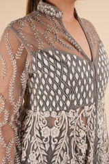 Grey And Ivory Jacket with SkirtDSC00859