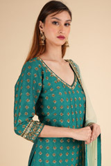 Peacock Green Gharara SetDSC01692