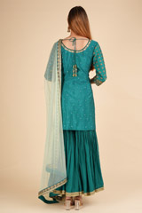 Peacock Green Gharara SetDSC01695