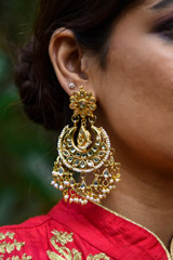 Pearl And Gold Chandbalis
