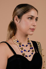 Blue and pearl Neckline_DTR3527