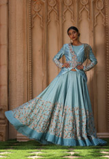 Embroidered Trail Lehenga With  Jacket3194_video