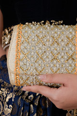 Grey Embellished Clutch_DTR3476