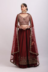Maroon Embellished LehengaIMG_8880
