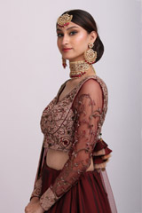Maroon Embellished LehengaIMG_8883