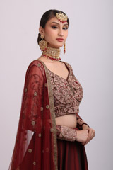 Maroon Embellished LehengaIMG_8886