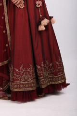 Maroon Embellished LehengaIMG_8890