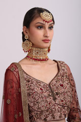 Maroon Embellished LehengaIMG_8897