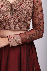 Maroon Embellished LehengaIMG_8898