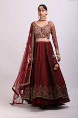 Maroon Embellished LehengaIMG_8899