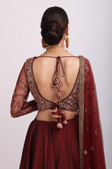 Maroon Embellished LehengaIMG_8904