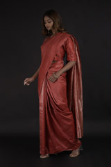 Red Dotted Zari Saree_DTR0249