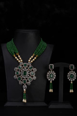 Zircon And Kundan Necklace Set