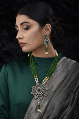 Zircon And Kundan Necklace Set_SUB1397