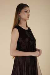 Wine Embellished Gown_DTR2307