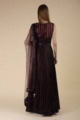 Wine Embellished Gown_DTR2312