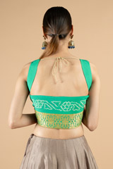 Green Sleeveless BlouseDSC08552