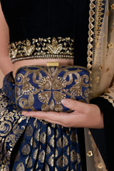 Navy Melody Clutch_DTR3607