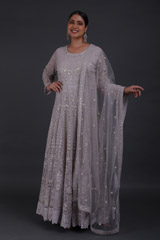 Lavender Lucknowi Sequins Gown