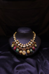 Grape Beads Kundan Necklace