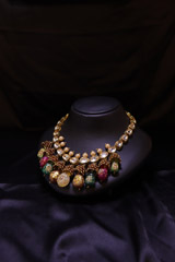 Grape Beads Kundan Necklace_MG_8025