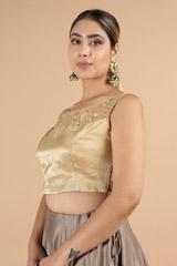 Golden Sleeveless BlouseDSC07442