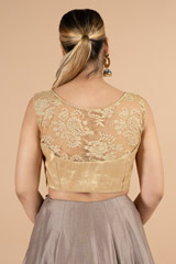 Golden Sleeveless BlouseDSC07444