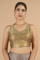 Sleeveless Golden  BlouseDSC07187