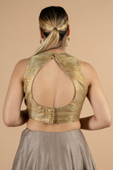 Sleeveless Golden  BlouseDSC07190