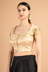 Golden Saree BlouseDSC01478