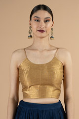 Golden Shimmer Saree BlouseDSC06805