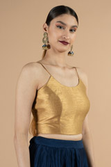 Golden Shimmer Saree BlouseDSC06808
