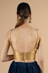 Golden Shimmer Saree BlouseDSC06810