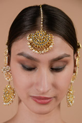 Kundan And Pearl Chandbali Set_DTR3911