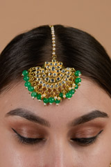 Chandbali Gold and Green Set_DTR3327