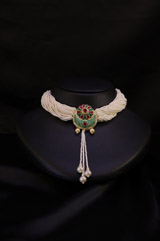 Choker with Green PendantIMG_8925