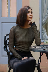 Knit Waist Cut Out Gown10