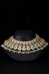 Meenakari Drop Motif Turquoise SetIMG_1001