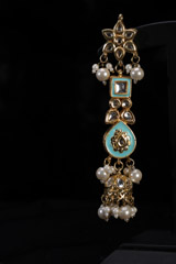 Meenakari Drop Motif Turquoise SetIMG_1008