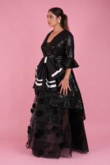 Black Sheeted Gown With BowDSC01478