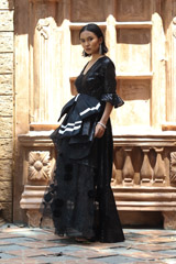 Black Sheeted Gown With BowIMG_6153