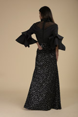 Black Sequinned Cocktail Gown_SUB8554