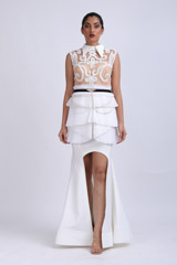 Nude And Off White Gown