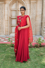 The Ravishing Red Anarkali
