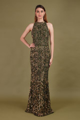 Olive Green Incut GownDSC01293
