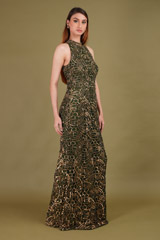 Olive Green Incut GownDSC01299