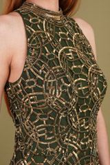 Olive Green Incut GownDSC01301