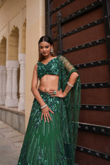 Emerald Embellished Lehenga Set